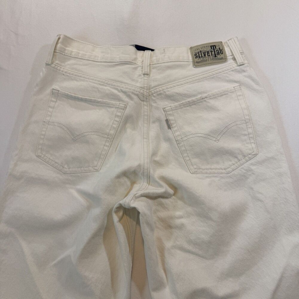 Levi's SilverTab Jeans Women's 30x31 White '94 Baggy Distressed Y2K Straight Leg - Picture 10 of 12